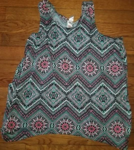 Girls No Boundaries Open Back Geometric Pattern Tank Top Size Large (11-13) - Picture 1 of 4