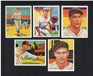 1934-36 National Chicle Diamond Stars BOSTON RED SOX R327 Reprint team NEAR-set