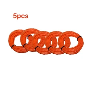 5pcs For Ego-Grade 0.095 In. Brushcutter Cord Orange Trimmer Nylon Strimmer Line - Picture 1 of 7