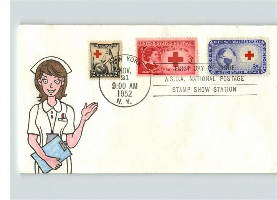 Hand Painted International RED CROSS combo, # 1 of 1 made! - Image 1 of 1