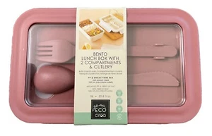 Tragbare Brotdose Mikrowelle Lebensmittelbehälter Bento Boxe mit Löffel Essstäbchen - Bild 1 von 3