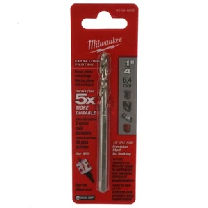 Milwaukee Tool 49-56-8000 Broca piloto de acero de alta velocidad (HSS), 1/4" X 4" - Imagen 1 de 16