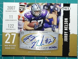 2008 SAGE HIT 21/250 Autographs Gold #A72 Jordy Nelson Football AUTO - Picture 1 of 4