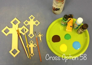 Wooden Cross Shape, Wood Wall Hanging Cross (58), Paintable Wood Cross, Craft - Picture 1 of 1