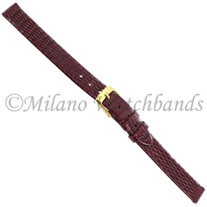 10mm Morellato Genuine Lizard Java Lizard Stitched Bordoux Ladies Watch Band 117 - Picture 1 of 4