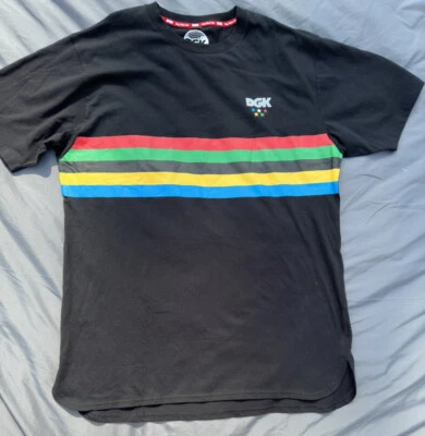 Мужская черная рубашка с коротким рукавом XXL DGK 2XL Bear Rainbow Pride - Изображение 1 из 4