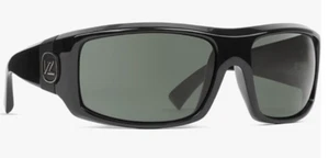 NEW Von Zipper Clutch Sunglasses-BKG Black Gloss-Vintage Grey Lens - Imagen 1 de 1
