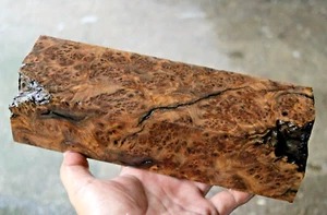 Malayan Teak Lumber Turning Exotic Wood Woodworking 2 7/8"X 9 6/8"X 2 3/8" #348 - Picture 1 of 24