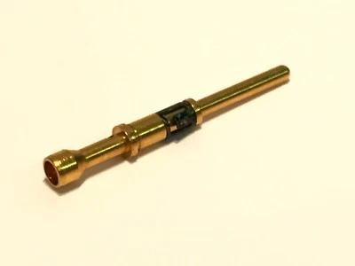 T3P20MC1LX TRIDENT SERIES GREEN 20 AWG GOLD PLATED FEMALE CONTACT x1      fd5g45 - Image 1 of 2