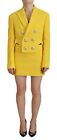 DSQUARED2 Suit Blazer Skirt Set Yellow Double Breasted Mini IT38/US4/XS 2160usd