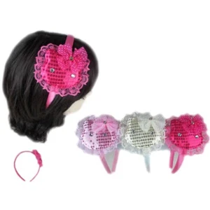 6pcs Girl's Kid Hello Kitty Headband Lace Cat Hair Band Wrap Hairpin Clips - Picture 1 of 2