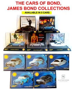 James Bond 007 Collection Set of 5 Car Movie Special Limited Edition SHELL 1:64 - Picture 1 of 10