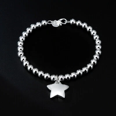 Bracciale Braccialetto donna in metallo placcato argento 925 - Idea regalo - Immagine 1 di 2