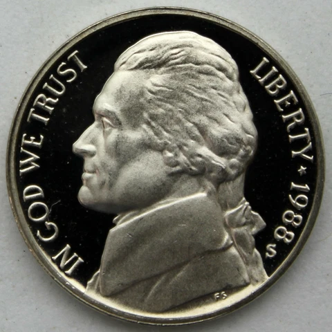 1988-S Proof Jefferson Nickel Cover