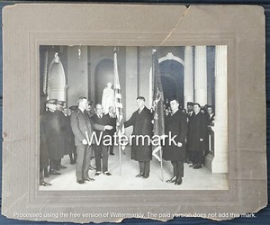 Calvin Coolidge Cabinet Card Photo President Vintage 1920s RARE US Capitol?