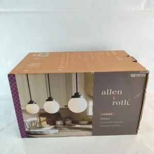 Allen Roth 1 Light Transitional Globe Mini Pendant Brushed Nickel NIB Designer - Picture 1 of 9