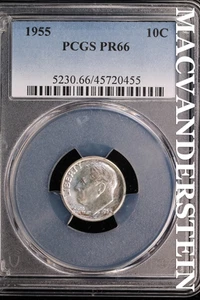 1955 Roosevelt Dime-PCGS PR 66 Gem Proof #SLZ691 - Picture 1 of 2