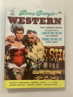 Elmore Lenard The Rustlers Zane Grey's Western February 1953 Dell 1953 - Image 1 of 3