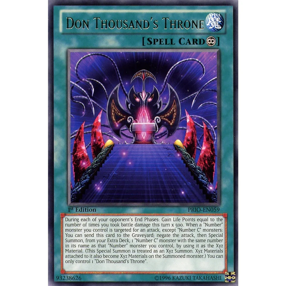 PRIO-EN059 Don Thousand's Throne Rare 1st Edition Near Mint YuGiOh TCG - Image 1 of 1