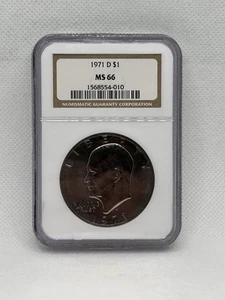 1971-D Eisenhower Dollar NGC MS 66 - Picture 1 of 4