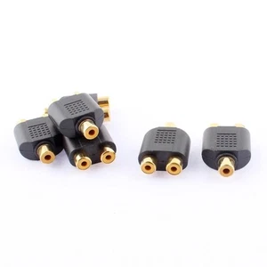Adaptador de audio divisor de conector RCA hembra a doble hembra 6 piezas - Imagen 1 de 1