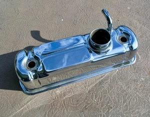 1275 CHROME VALVE COVER A Series MG Midget Sprite Healey Cooper Tappet Rocker - Picture 1 of 8