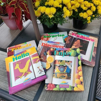 Lot of 6 Houghton-Mifflin  Reading Textbooks Gr. 1-3, Vintage 1996/Educ.Resource - Image 1 of 4