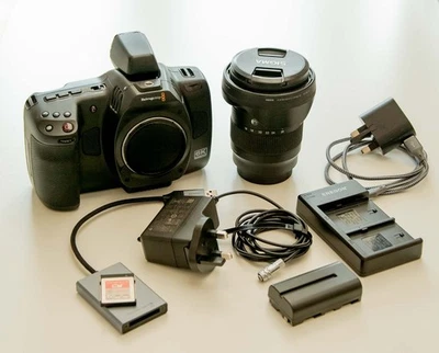 Blackmagic 6k Cinema Camera with Sigma 16-28mm f/2.8 lens - Image 1 of 4