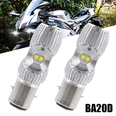 2x S2 BA20D LED Headlight Bulbs 6000K For KTM 500 EXC XC-W 2012 2013 Hi/Low Beam — 第 1/4 张图片