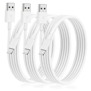 Pack de 3 câbles de charge longs pour iPhone [certifié Apple MFi] 10 pieds - Apple 10 pieds blanc - Photo 1 sur 8