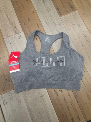 Sujetador PUMA para mujer talla grande 2X Drycell soporte bajo sin costuras con tirantes espalda deportiva Foto 1 de 2