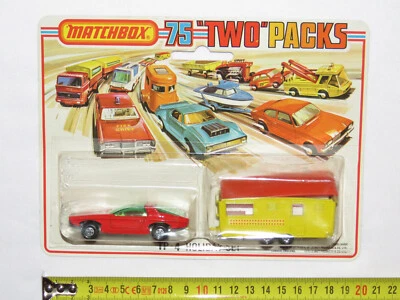 Vintage 1975 Matchbox Lesney "Two" Packs TP-4 Holiday Set New in Pack - Image 1 of 4