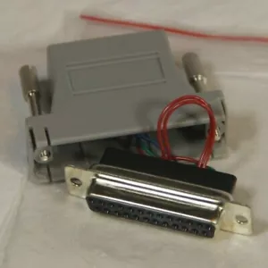 DB25 Pin Female RJ12/RJ11 Jack Modular Adapter RX/TX/GND - Prewired for RS232 - Picture 1 of 7
