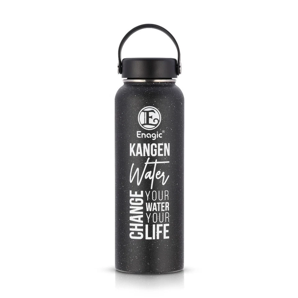 Enagic Kangen Leveluk Black Stainless Steel Water Bottle Durable 32oz NEW - Image 1 of 1