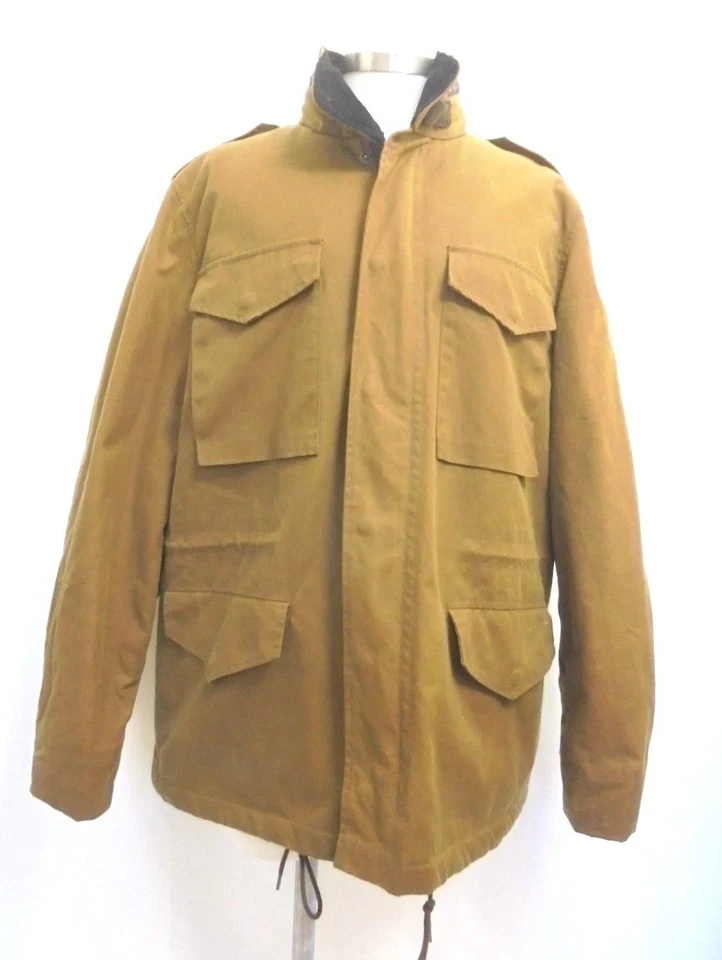 J CREW  WALLACE AND BARNES J CREW MEN'S WAXED COTTON COAT JACKET  LARGE #E1288 - Image 1 of 4