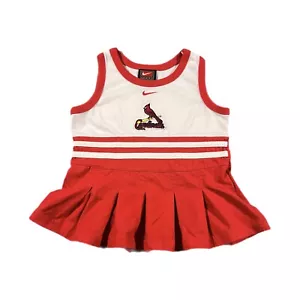 Y2K Nike Team Baby Sleeveless Center Swoosh St Louis Cardinals Dress (3-6 Month) - Picture 1 of 8