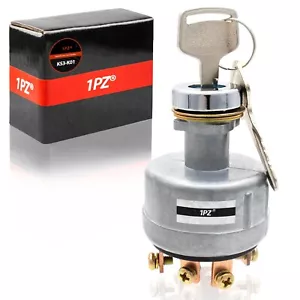 Universal Ignition Starter Switch 4-Position With 2 Key For Car Tractor Trailer - Picture 1 of 7