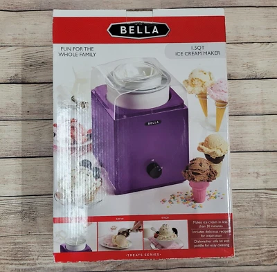 BELLA Heladera 1.5qt Heladera Púrpura NUEVA Caja Abierta Foto 1 de 4