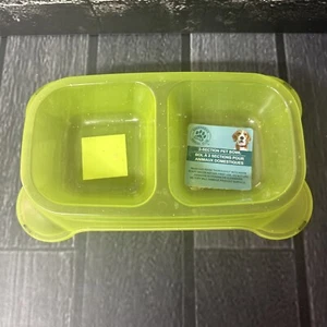 Pet Food Water 2 Section Bowls Cats & Dogs 1 Bowl/Pk SELECT: Color of Bowl - Picture 1 of 4