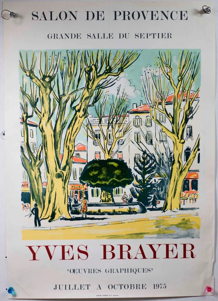 Affiche originale exposition YVES BRAYER Salon de Provence 1975 - Photo 1/1