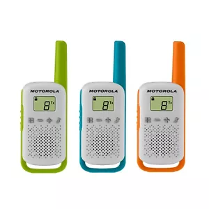 Motorola Talkabout T110TP Two-Way Radio, 16 Mile, 3 Pack, Green/Orange/Red - Picture 1 of 18