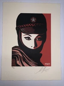 Shepard Fairey Obey Mujer Fatal 2007 Letterpress Signed Limited Art Print - Picture 1 of 4