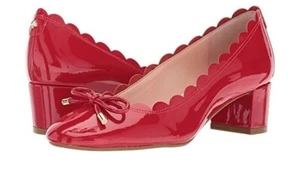 Kate Spade NY Block Heels Pumps Red Patent leather 9.5 NEW FAST SHIP - Picture 1 of 12