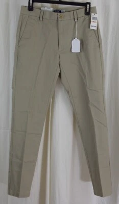 IZOD Men's American Chino Flat Front Slim Fit Pant Khaki Size W28 L30 - Image 1 of 3