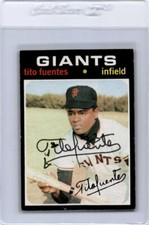 TITO FUENTES 1971 TOPPS #378 HARD SIGNED AUTOGRAPH SAN FRANCISCO GIANTS *11562