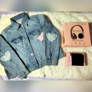 JUICY COUTURE BUNDLE: Jacket/Juicy Headphones/Juicy Wallet - Picture 1 of 5