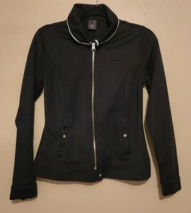 Hummel Paris Zip Women Ladies Dress Top Collared Jacket Partial Zip Sleeves Sz M - Picture 1 of 12