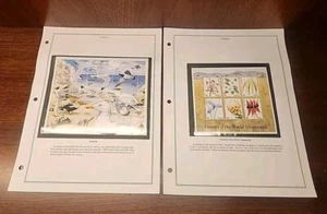 SELLOS DE LIBERIA, 2 HOJAS, ANIMALES  - Imagen 1 de 3