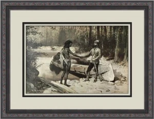 Frederic Remington The Courier Custom Framed Print - Picture 1 of 2