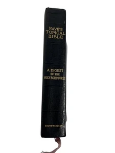 Nave’s Topical Bible Thumb-Indexed Southwestern 1962 Black Imitation Leather AEG - Picture 1 of 11